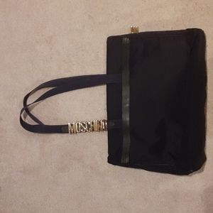 Navy blue moschino Redwall tote bag